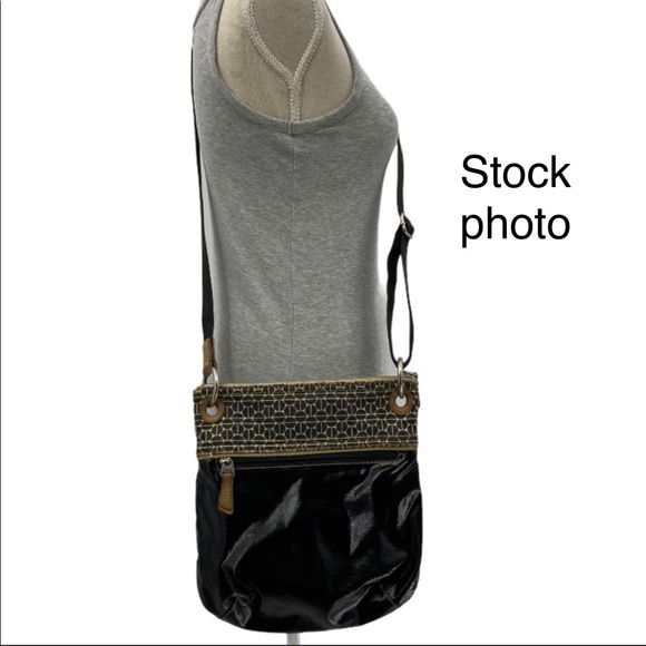 Fossil Key-per Black Coated Canvas Crossbody Bag - Picture 15 of 16